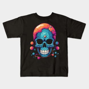 Skull in Space Kids T-Shirt